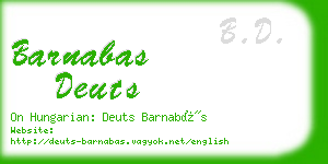 barnabas deuts business card